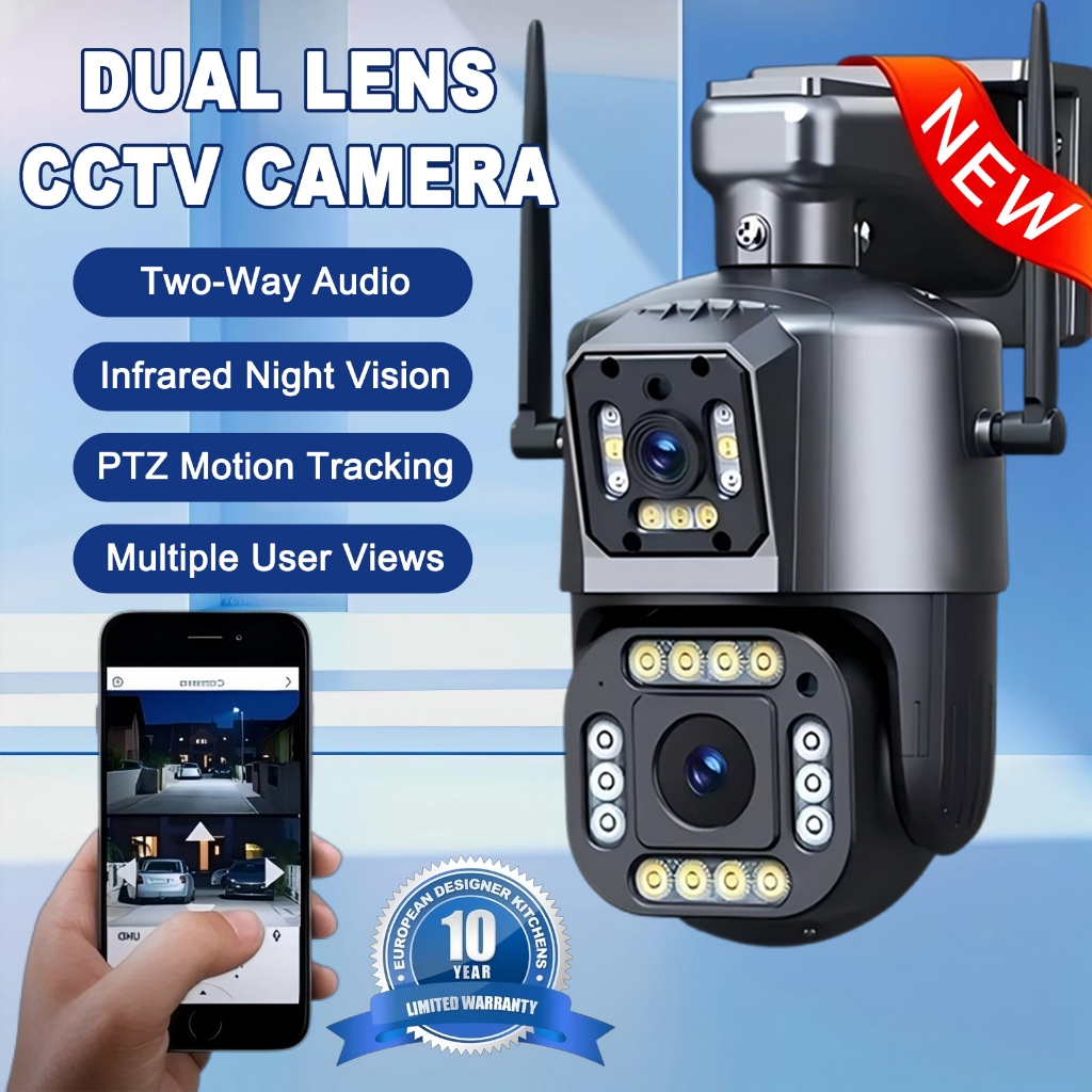 BUY 1 TAKE 1 V380 Pro CCTV Camera 2K Dual Lens Outdoor Waterproof PTZ ...