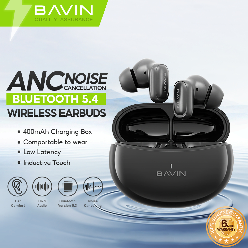 BAVIN BA78 HiFi TWS Wireless Bluetooth Earbuds w/ ANC Touch