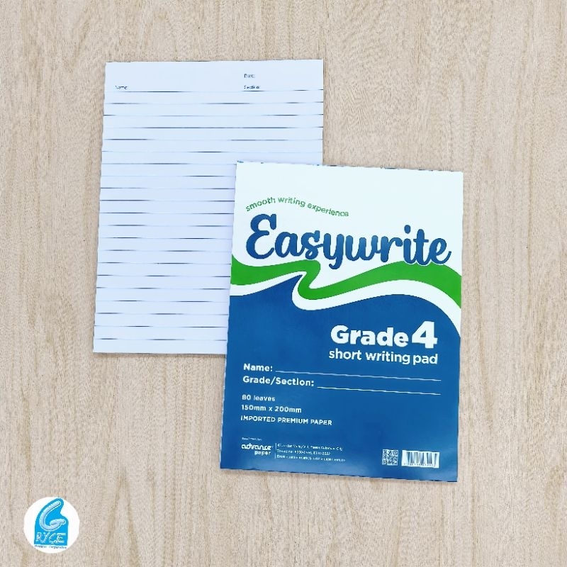 Easywrite Writing Pad Grade 1,2,3,4 - 80 Leaves- ( 2 pads) | Shopee ...