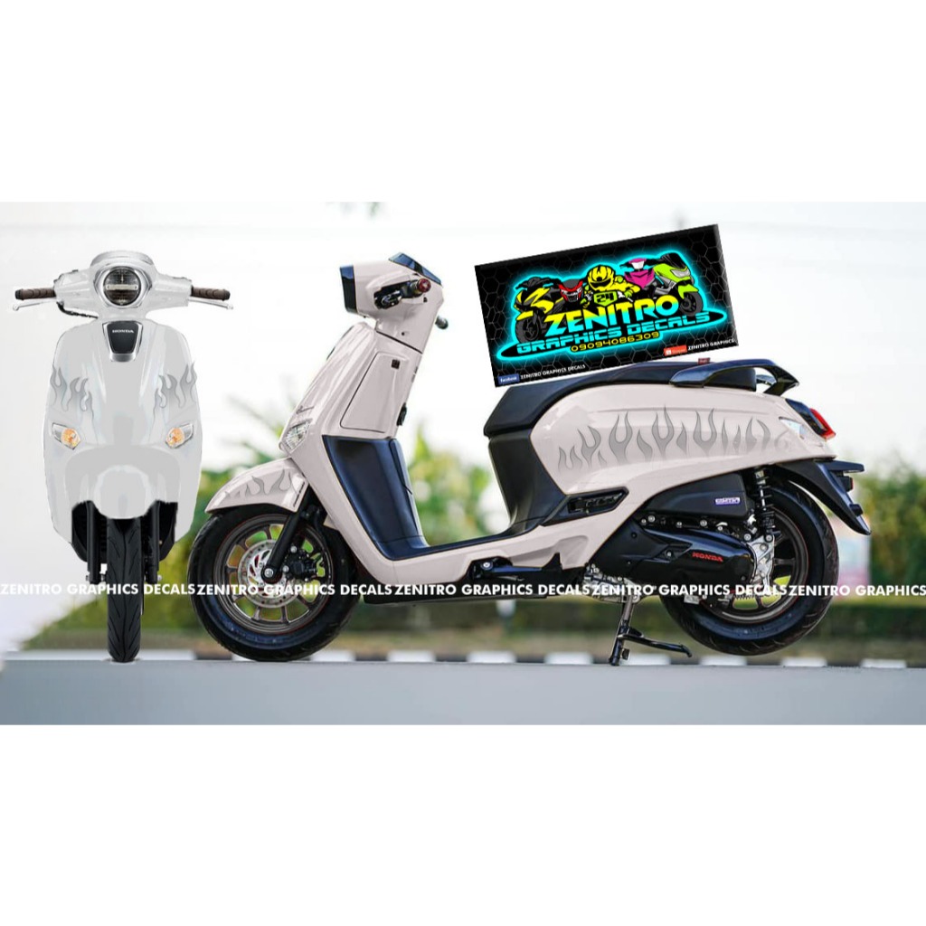 FIRE DECALS FOR HONDA GIORNO (ZENITRO GRAPHICS DECALS) | Shopee Philippines