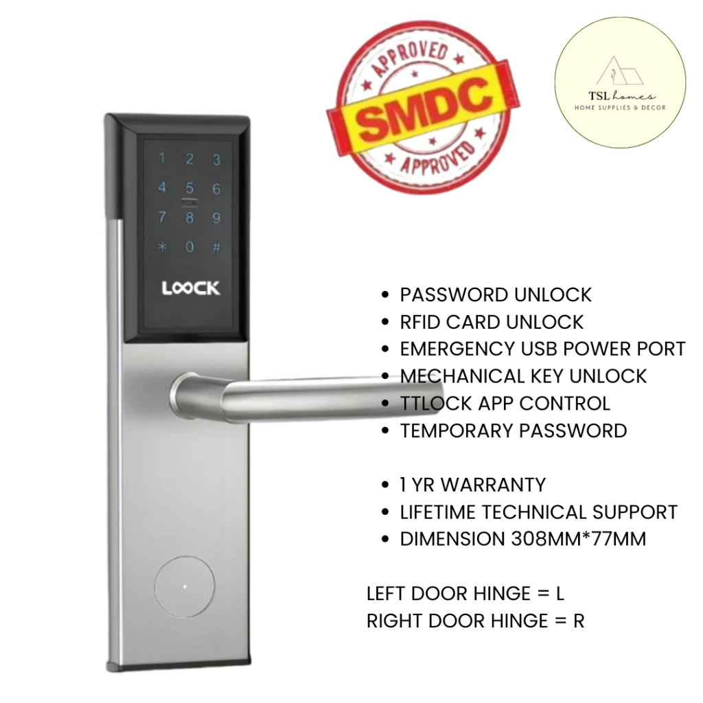 Smart Door Lock SMDC Apartment Smart Door Know Stainless Steel Door ...