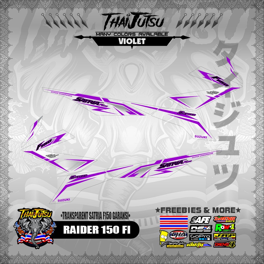 【PREMIUM UV PRINT】TRANSPARENT RAIDER 150 FI STICKER DECALS ( SATRIA ...