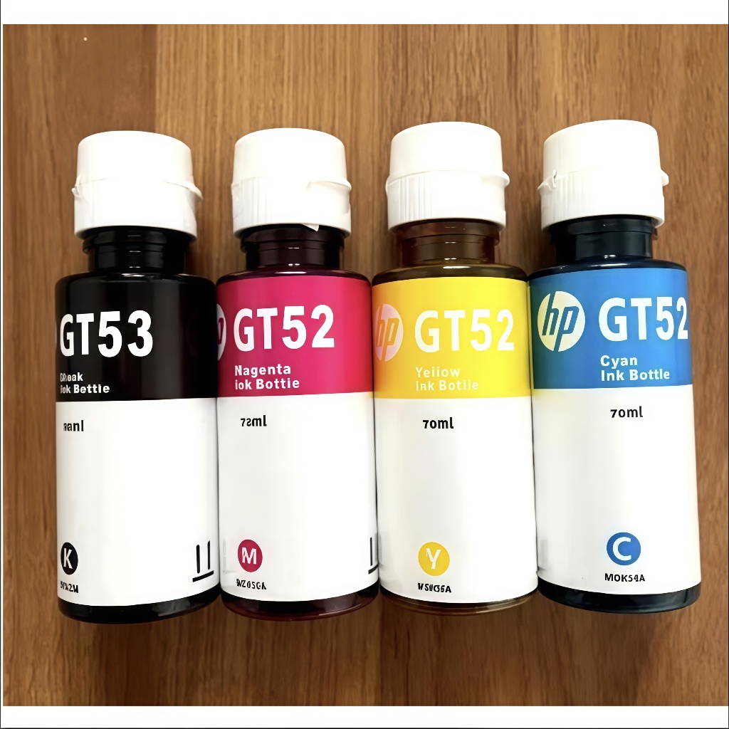 HP Original GT53 XL/GT51 Black + GT52 CMY Set Of 4units Ink Bottle For ...