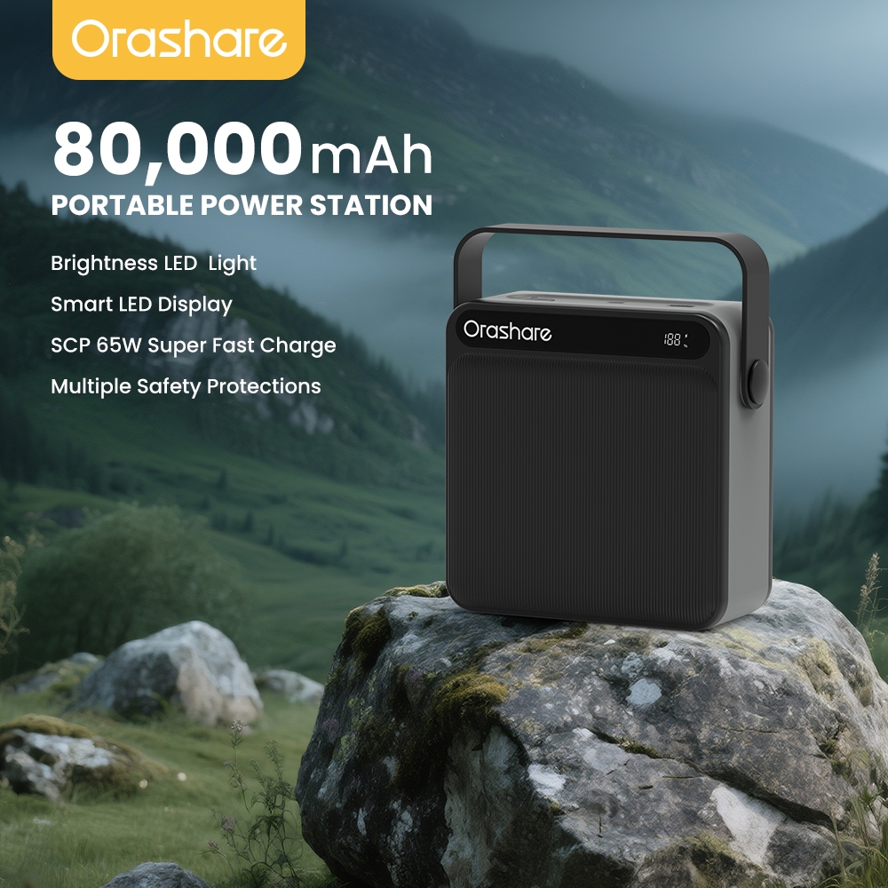 Orashare OL80APro 80000mAh 65W Fast Charging Powerbank with LED Light 4 ...