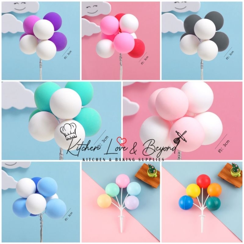 Colorful Balloons Cake toppers per bunch birthday party. baby shower ...