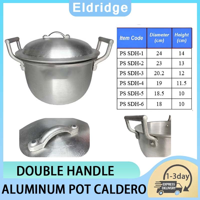 Double handle aluminum pot thick pot casserole kitchenware aluminum ...