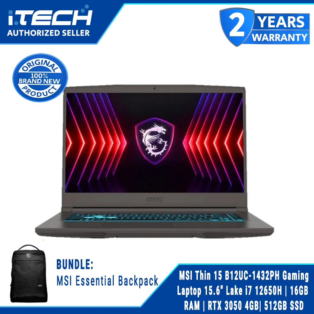 MSI Thin 15 B12UC1432PH 15.6″ FHD 144Hz Lake i7 12650H 16GB RAM — free download