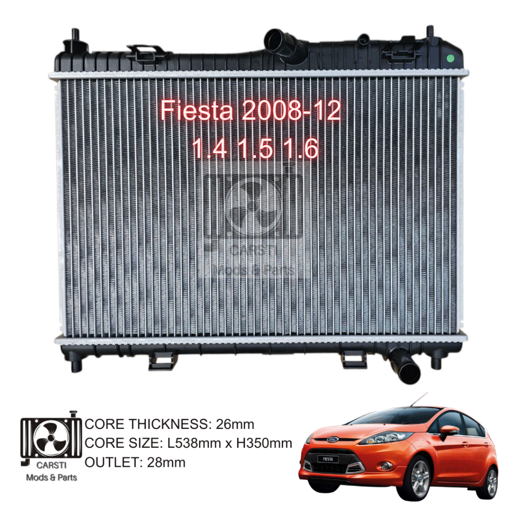 Radiator Fiesta Ford 1.4 1.5 1.6 2 Row 26mm engine 2008-16 | Shopee ...