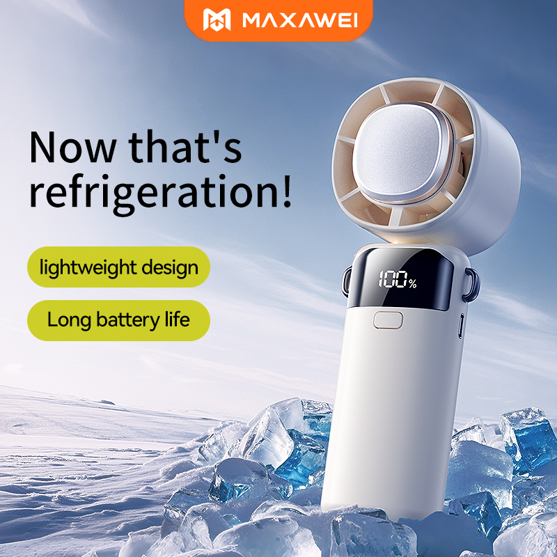 MAXAWEI S27 Handheld Fan 100 Gears Strong wind Portable Jet Fan 4000mah ...