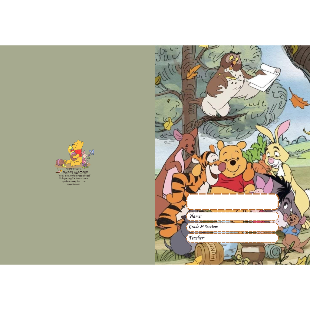 Papelamorie Winnie the Pooh Writing/Composition Notebook 80Lvs ...