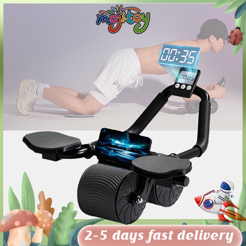 Abdominal Wheel Roller Timer With Mat Support Rebound Fitness Equipment ...