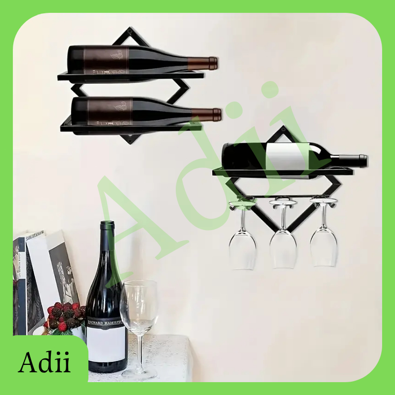 Wine Rack Wall Mounted Wine Rack Bottle Champagne Glass Holder Wine ...