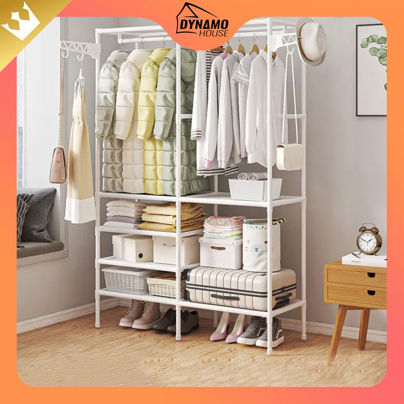 Hanger Rack Floor Bedroom Hanger Household Bedroom Wardrobe Simple ...