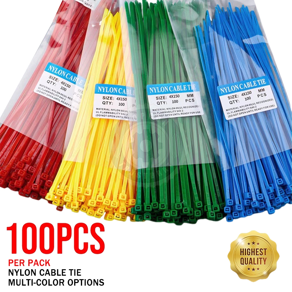 100pcs Multipurpose Nylon Cable Tie Self Locking Zip Ties Cable Strap ...