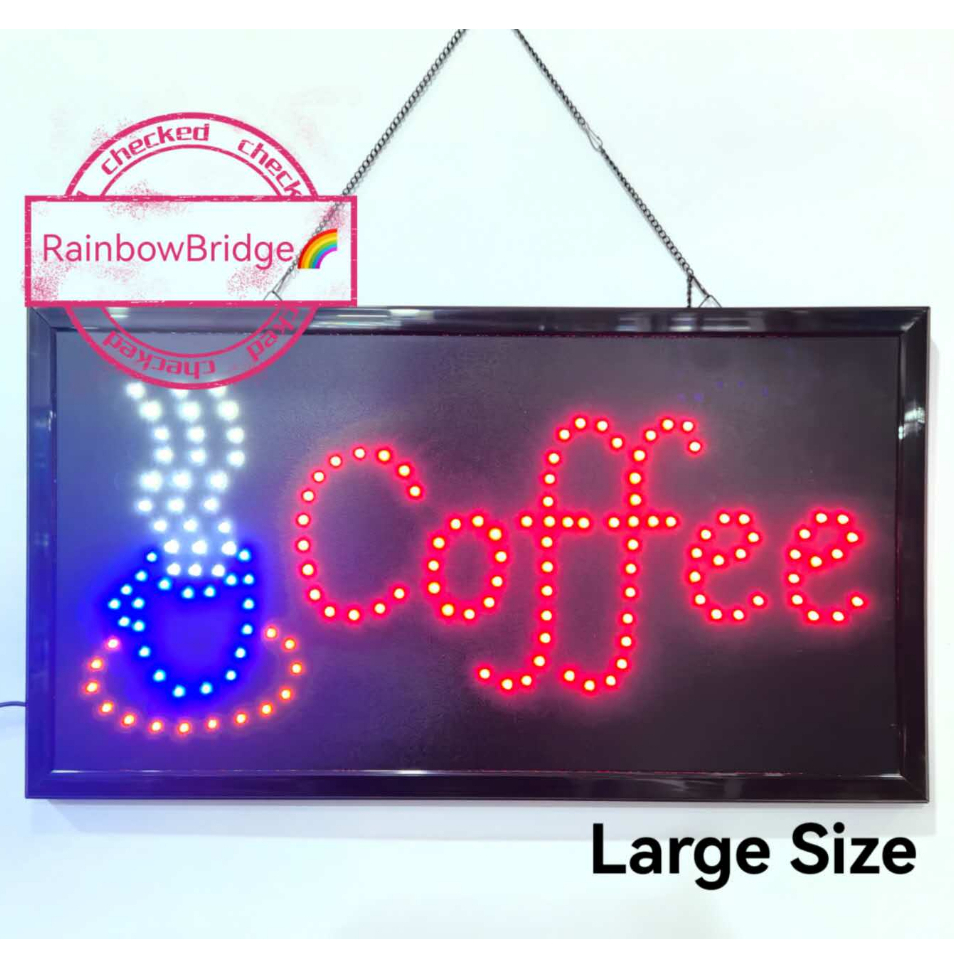 CUPS Coffee - RAINBOW BRIDGE LED SIGNAGE (New-Small-Large) #SIZE: W48 ...