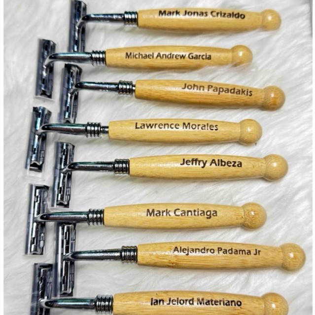 (PERSONALIZED) Bamboo Shave/Razor with Lazer Engraved | Shopee Philippines