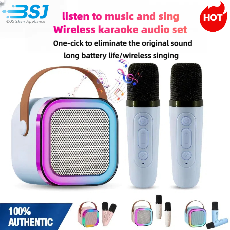 K12 Mini Karaoke Wireless Audio Speaker Bluetooth Microphone Portable ...