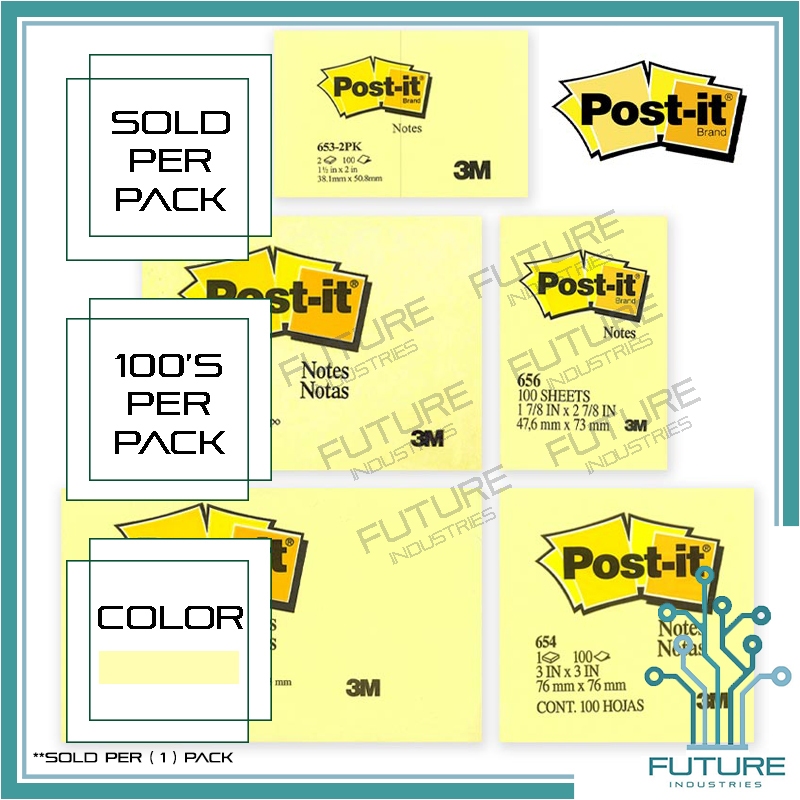 3M Post-it Post It Sticky Note Yellow Page Marker Book Marker Stick ...