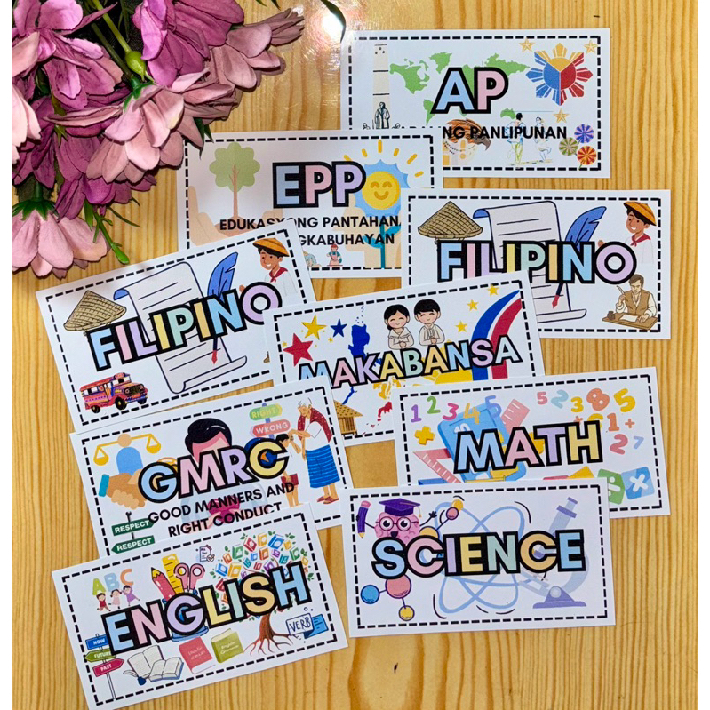 Notebook Subject Label Stickers | Shopee Philippines
