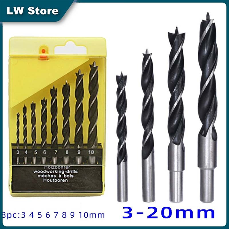 8Pcs Twist Drill Bit Set，Metal drill bit，Wood Drill Bits - 8 Pcs 3mm ...
