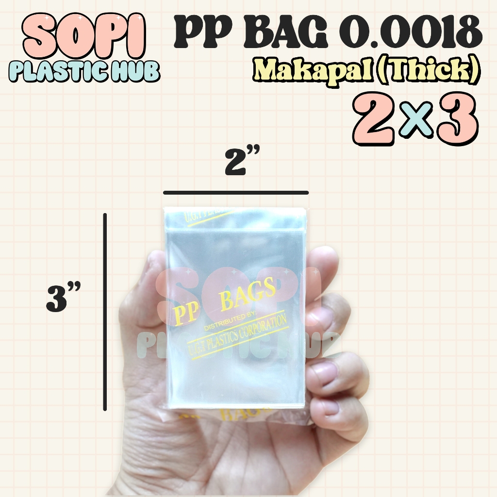 [100pcs] PP Bag 2 x 3 (Thick) YELLOW 0.0018, GREEN 0.0012 for Repacking ...
