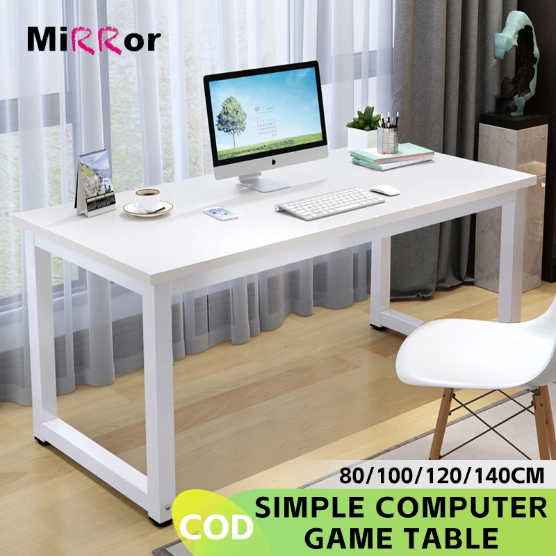 White 120x60cm Computer Table office desk Home student Furniture Wood ...