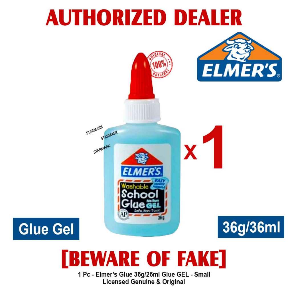 Elmer's Glue Gel 36g SMALL Blue Washable No Run School Glue Elmers Glue ...