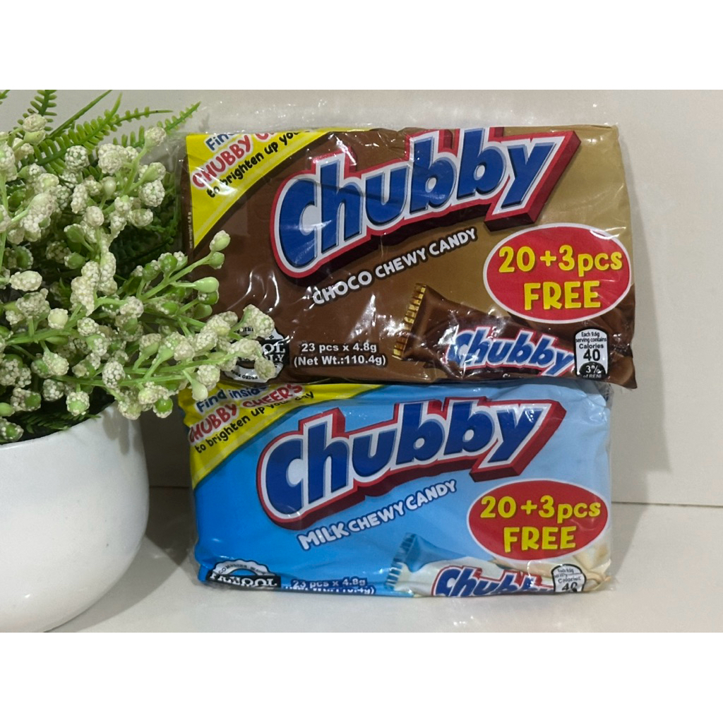 CHUBBY CHOCO CHEWY CANDY 20+3 PACK 110.4g | Shopee Philippines