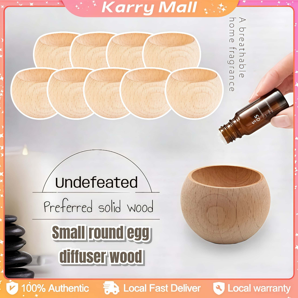 1/10PCS Solid Wood Essential Oil Diffusers Natural Wood Tumbler Aroma ...