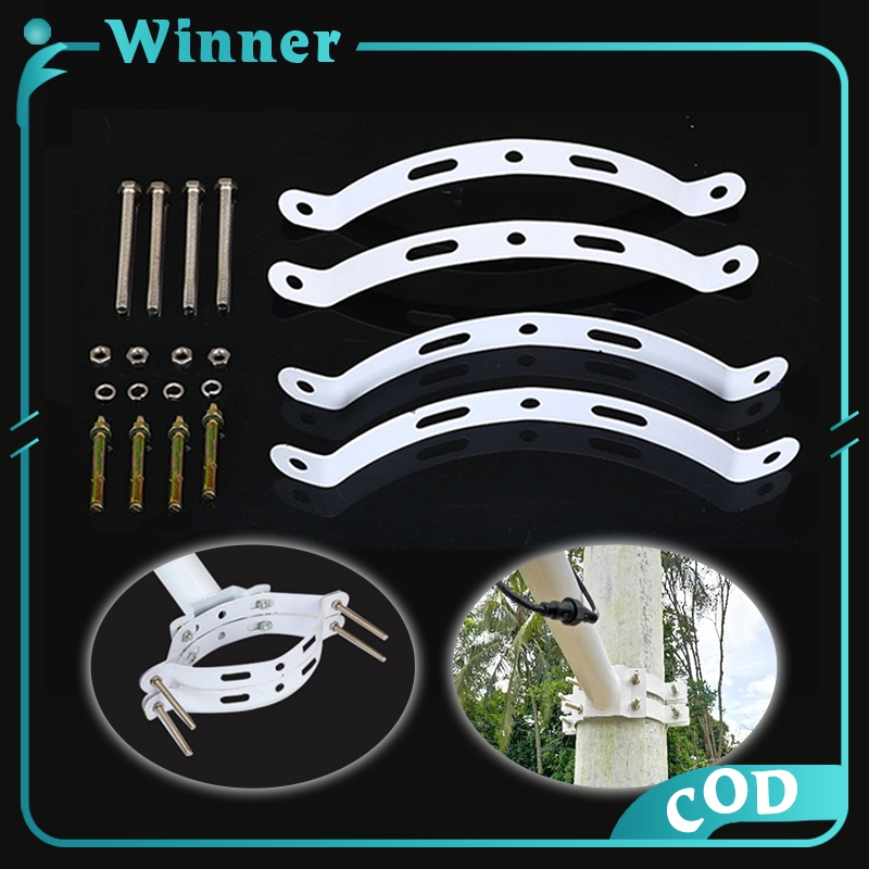 Solar Street Lamp Clamp Cement Pole Mounting Hoop Solar Light Fittings ...