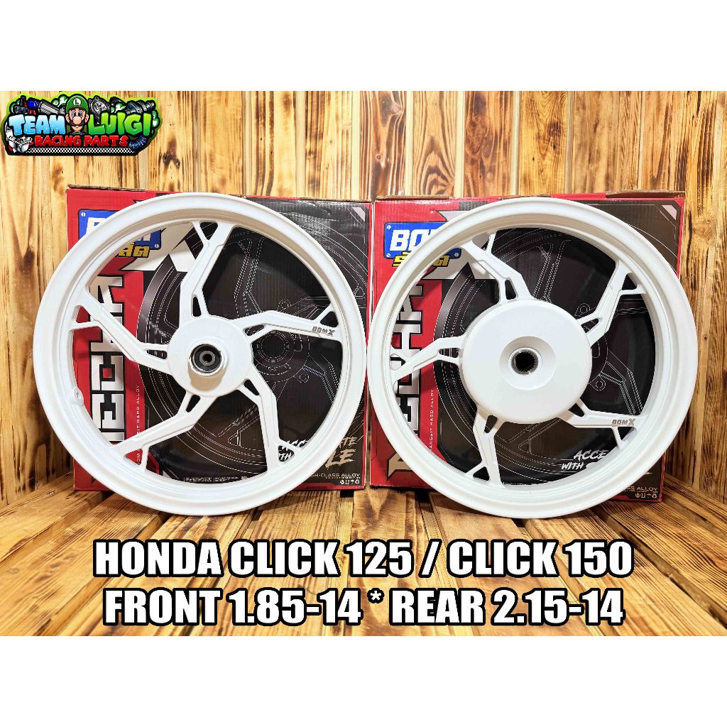 BOM X MECHA CNC MAGS 14s 5 SPOKES HONDA CLICK 125 / CLICK 150 (100% ...