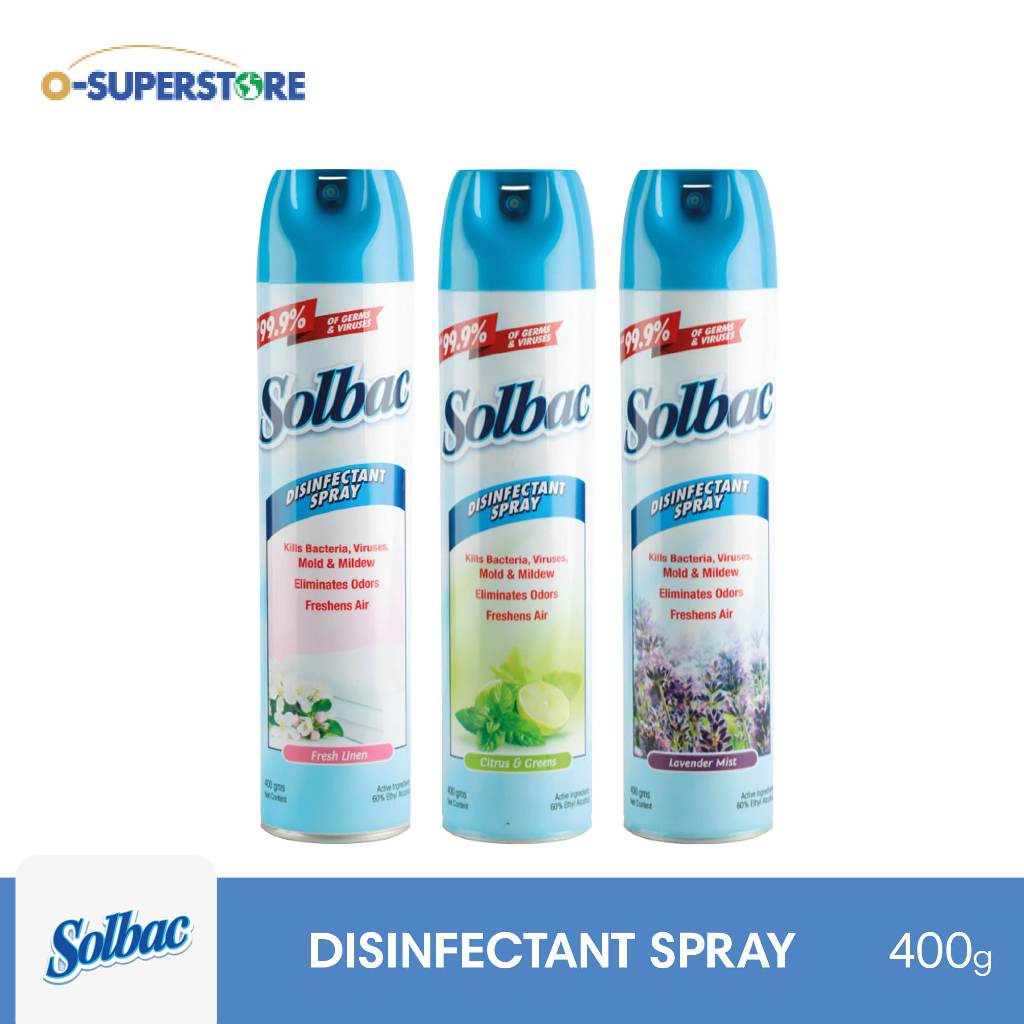 Solbac Disinfectant Spray 400g | Shopee Philippines
