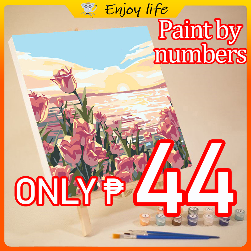 MW 20X20cm Digital Oil Paint By Numbers Canvas Frame Number Painting ...