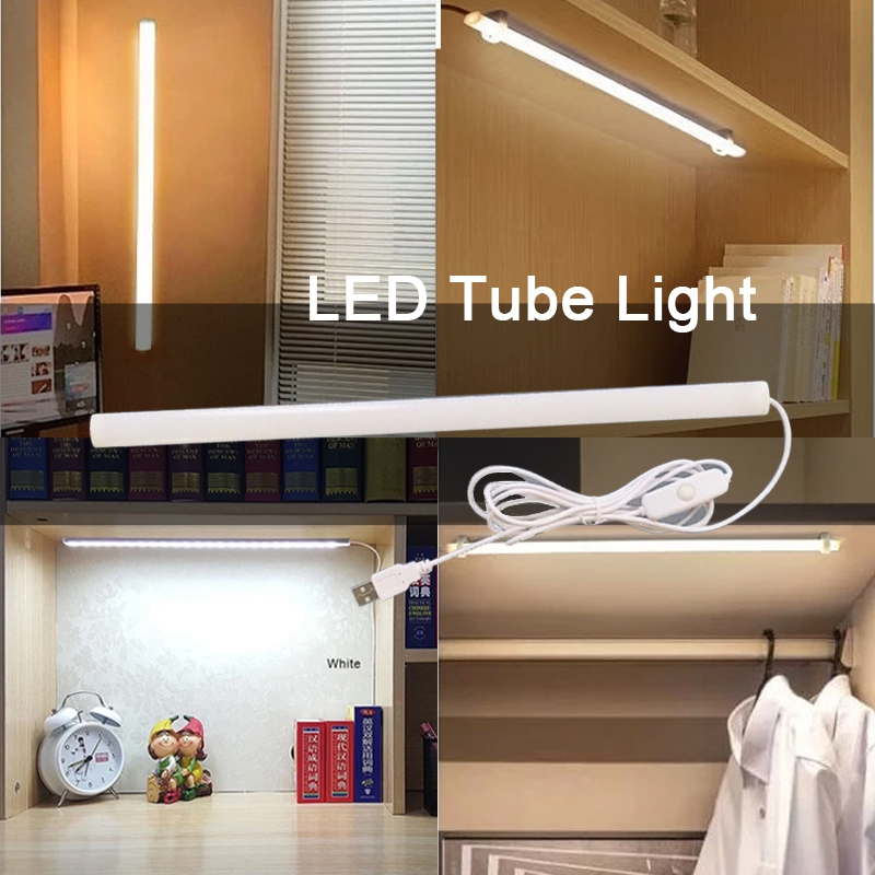 LED Tube Light Portable Tube Strip Mount Hang Desk Lights Reading Lamp ...