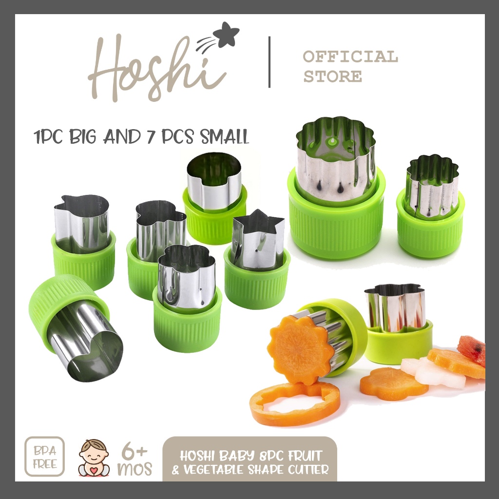 Hoshi Baby 8pc Fruit, Vegetable, Bread Cutter Shaper Molder for Bento ...