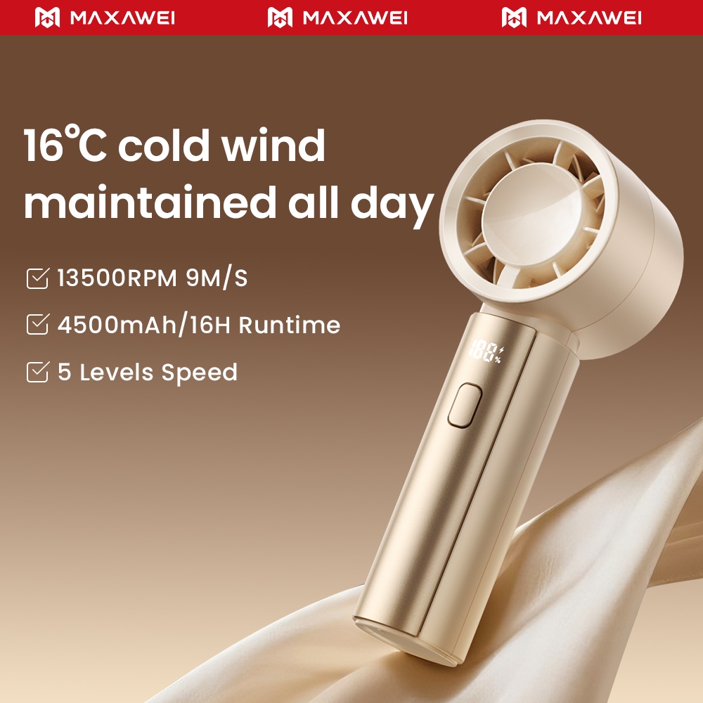 MAXAWEI YF09 mini Fan 100 Gears High Speed turbo Fan with 4000mah ...