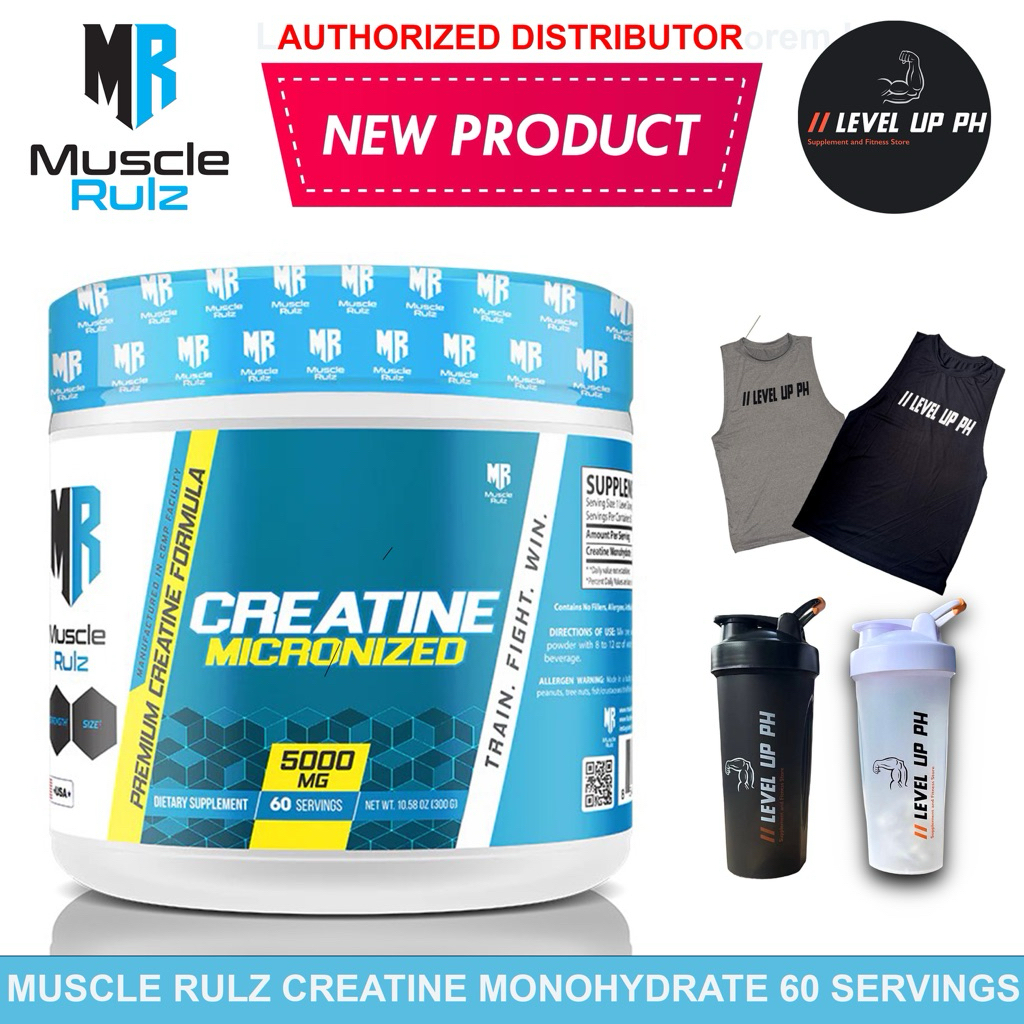 MUSCLE RULZ MICRONIZED CREATINE MONOHYDRATE 60 SERVINGS | Shopee ...