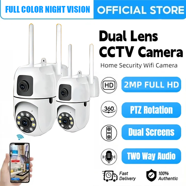CCTV Camera 5K Dual Lens WIFI Connect To Cellphone Outdoor Waterproof ...