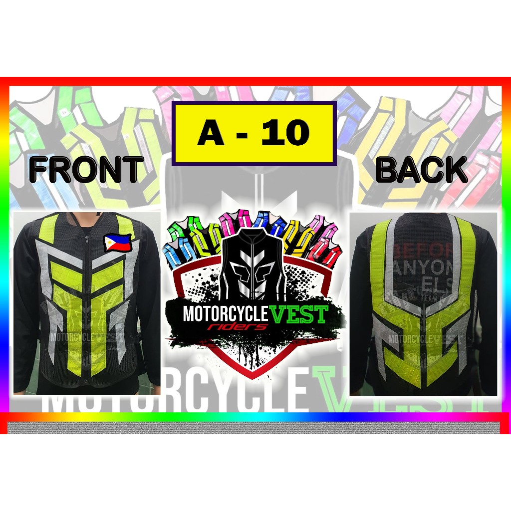 Motorcycle Vest, Riders Vest (Heavy Duty) - Free Flag | Shopee Philippines