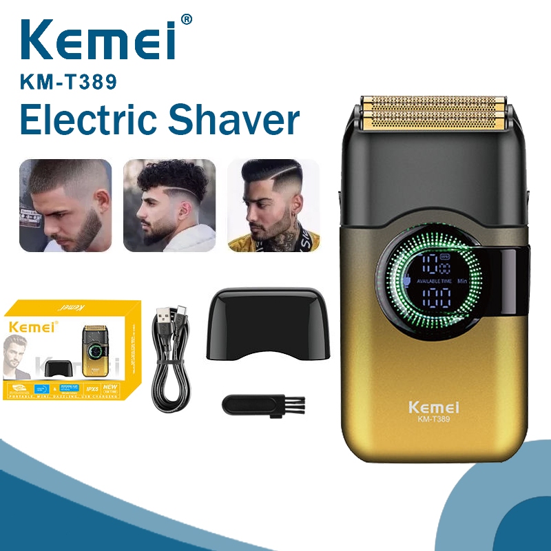 Kemei KM-t389 Waterproof 7500RPM High Speed Electric Beard Razor ...