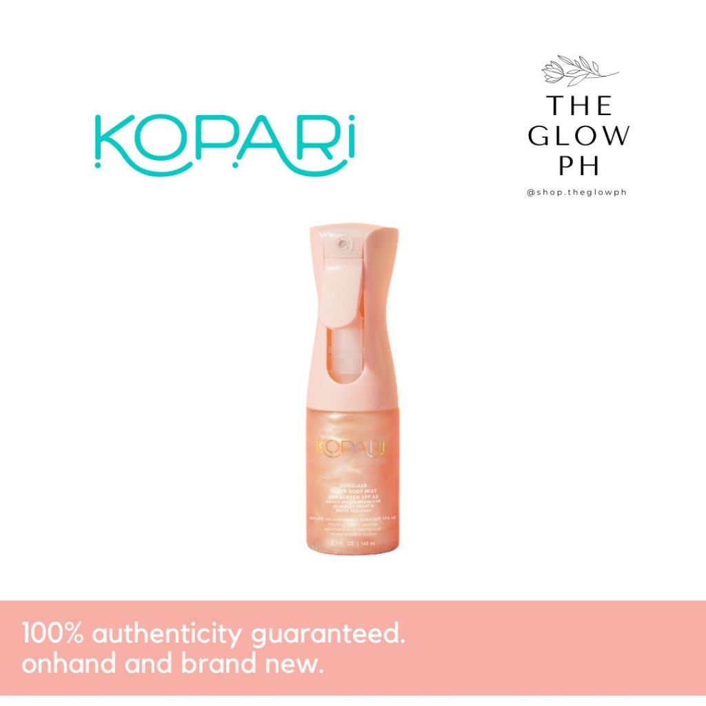 ON HAND KOPARI Sunglaze Sheer Body Mist Sunscreen SPF 42 | The Glow PH ...