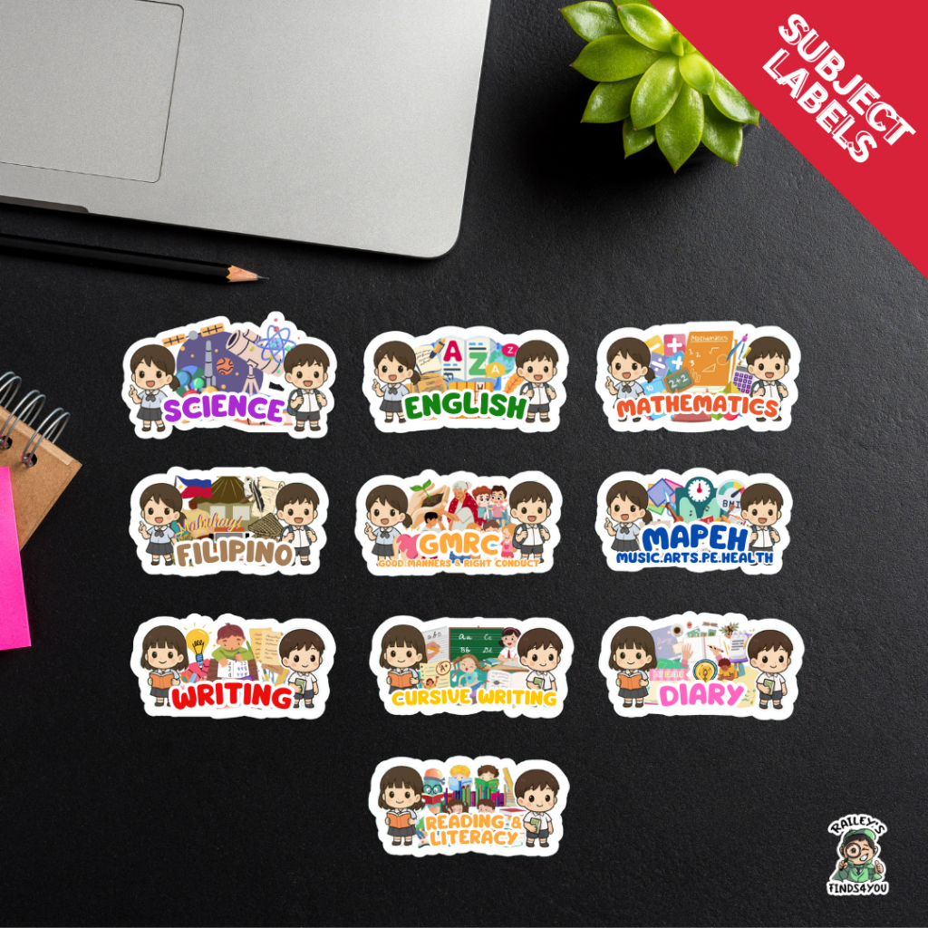 Subject Labels - Cutesy Chibi Boy or Chibi Girl Character | Machine Die ...