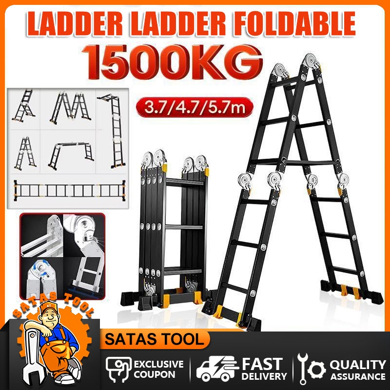 Aluminum ladder ladder foldable aluminum heavy duty 12ft/16ft/20ft ...