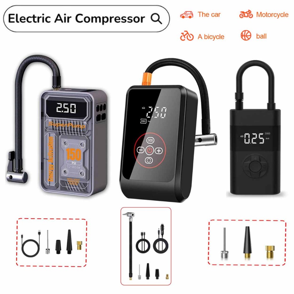 150psi Car Tyre Tire Air Inflator Pump Smart Digital Wireless ...