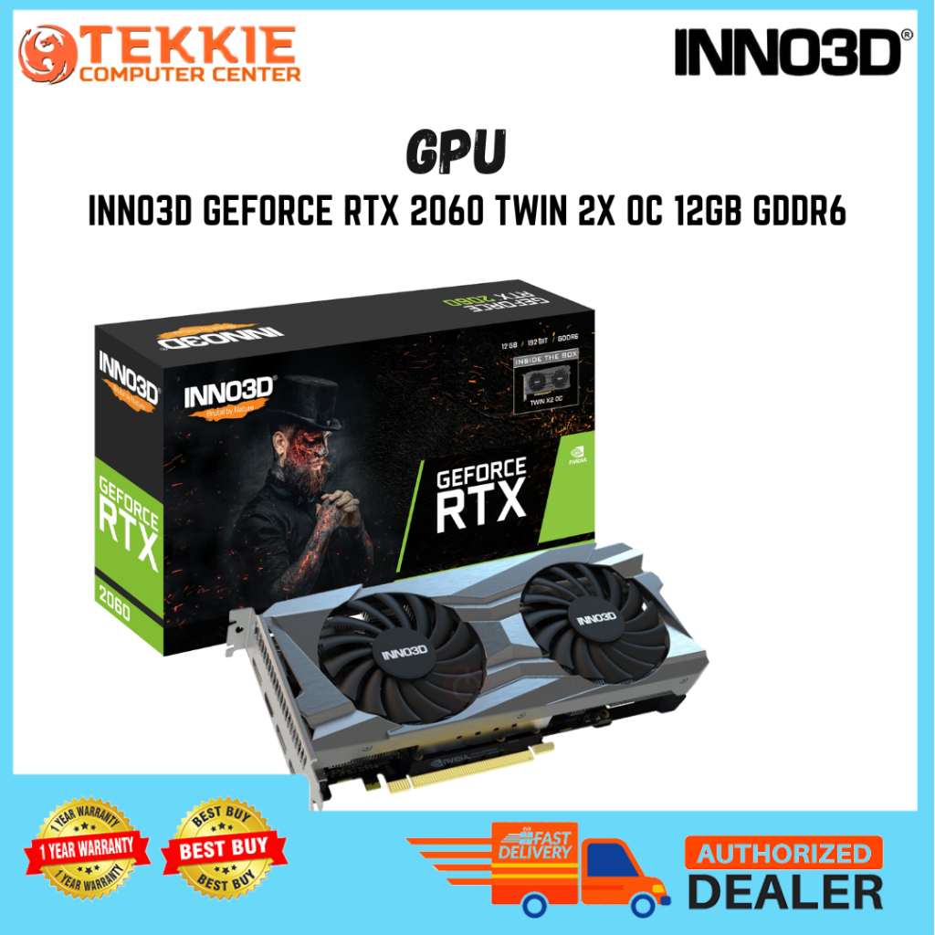GPU INNO3D GEFORCE RTX 2060 TWIN X2 OC 12GB GDDR6 | Shopee Philippines