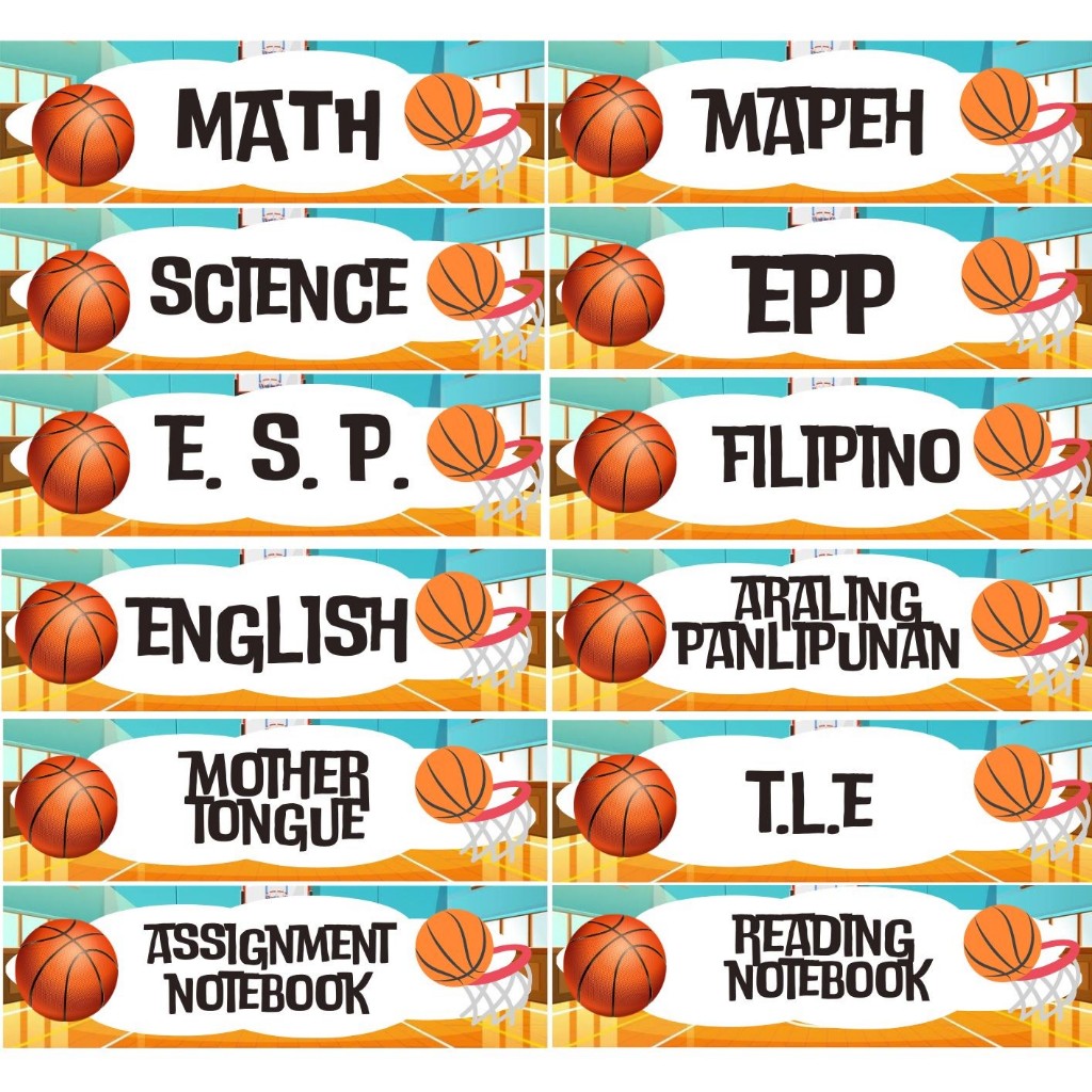 Personalized Subject Label Stickers (Subject and Name) | Shopee Philippines