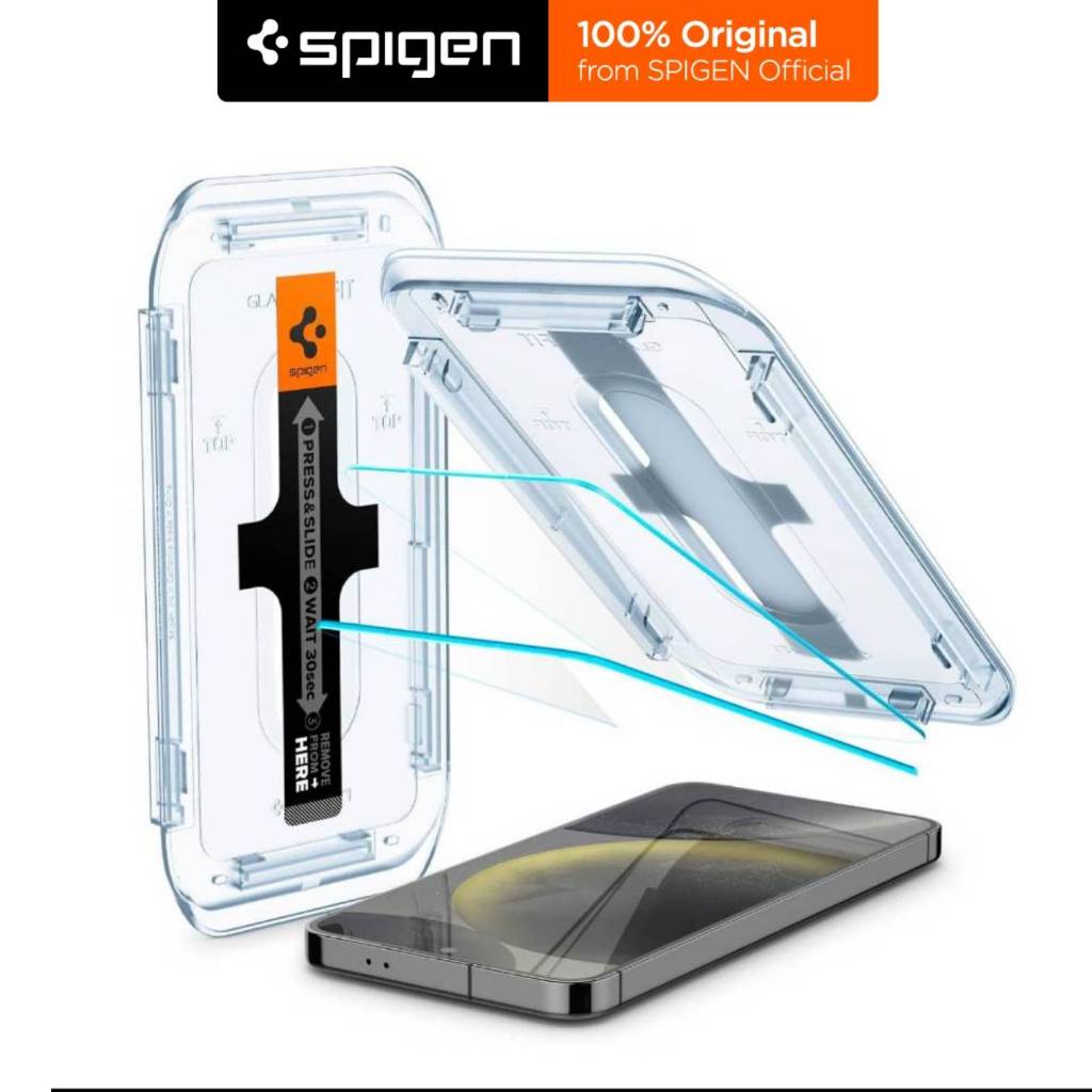 Spigen Galaxy S25/ S24 Glas.tR EZ Fit Tempered Glass Screen Protector ...