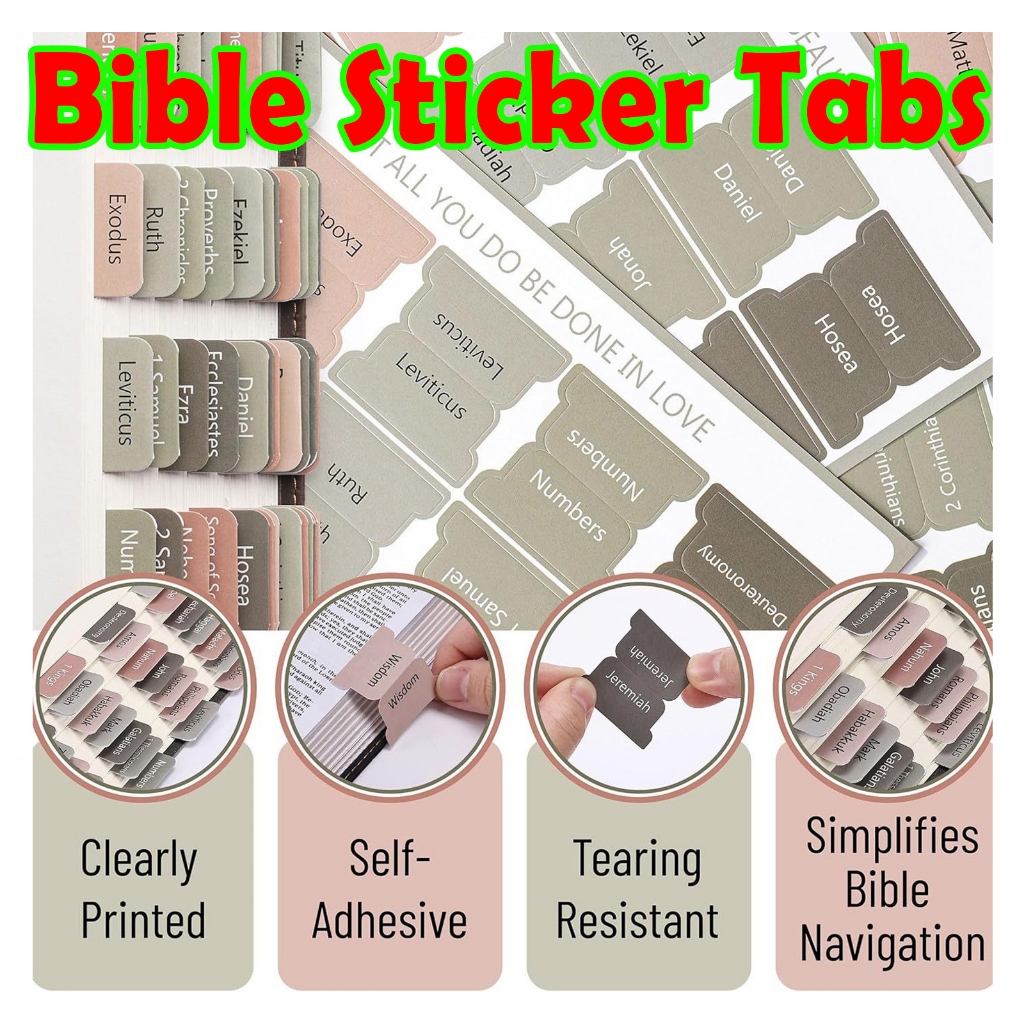 75 Tabs Index Bible Sticker Tabs Sheet Bible Tabs Bible Book Tabs Easy ...