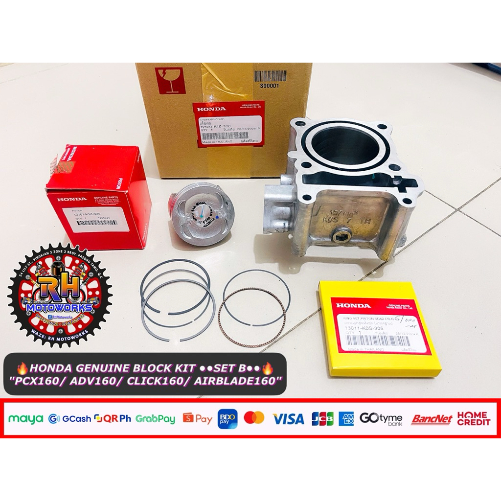 PCX160/ ADV160/ CLICK160/ AIRBLADE160 HONDA GENUINE (BLOCK/ PISTON ...