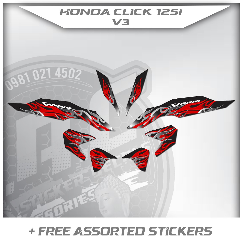 Honda Click 125i Fire Boy Sticker Decals 2025 | Shopee Philippines